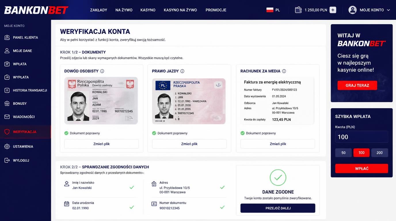 Obraz formularza z wyróżnieniem obowiązkowych i opcjonalnych pól