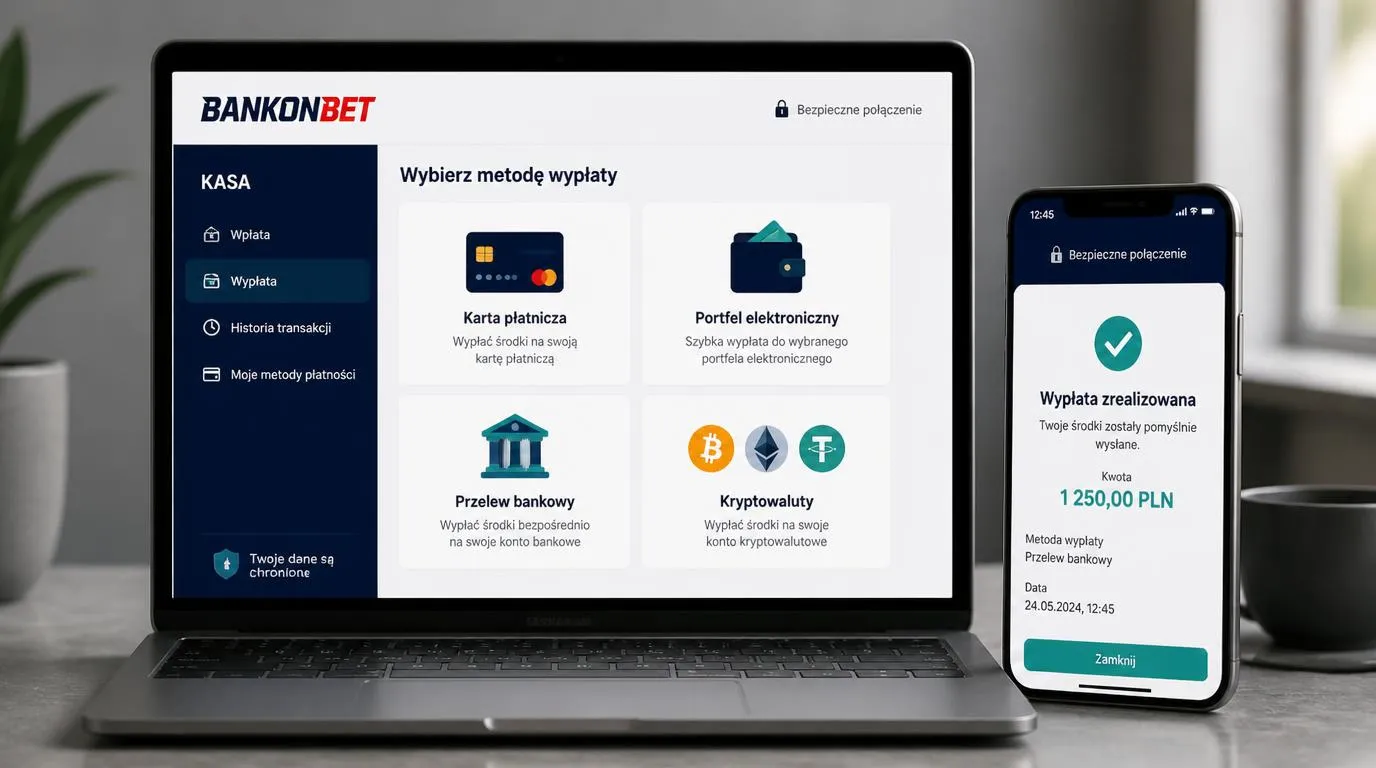 Widok kasy kasyna z kartą, portfelem elektronicznym, przelewem i kryptowalutami